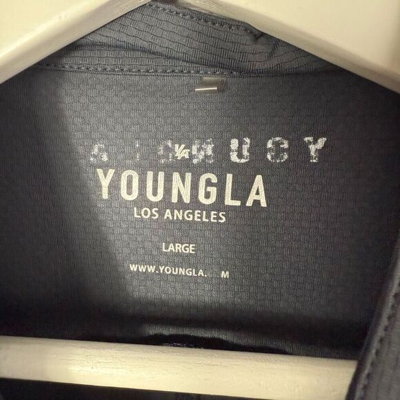 YoungLA Men's Performance Line Grey 805 Quarter-Zip Size Large - Picture 4 of 15